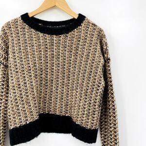 360 Sweater Size XS Brown Black Italian Yarn Sweater